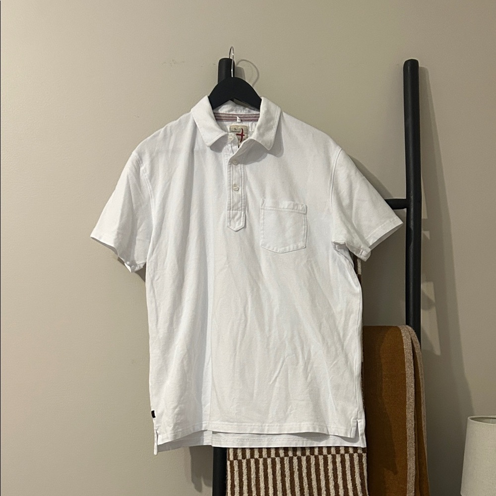 Men’s Relwen Short Sleeve White Polo Shirt